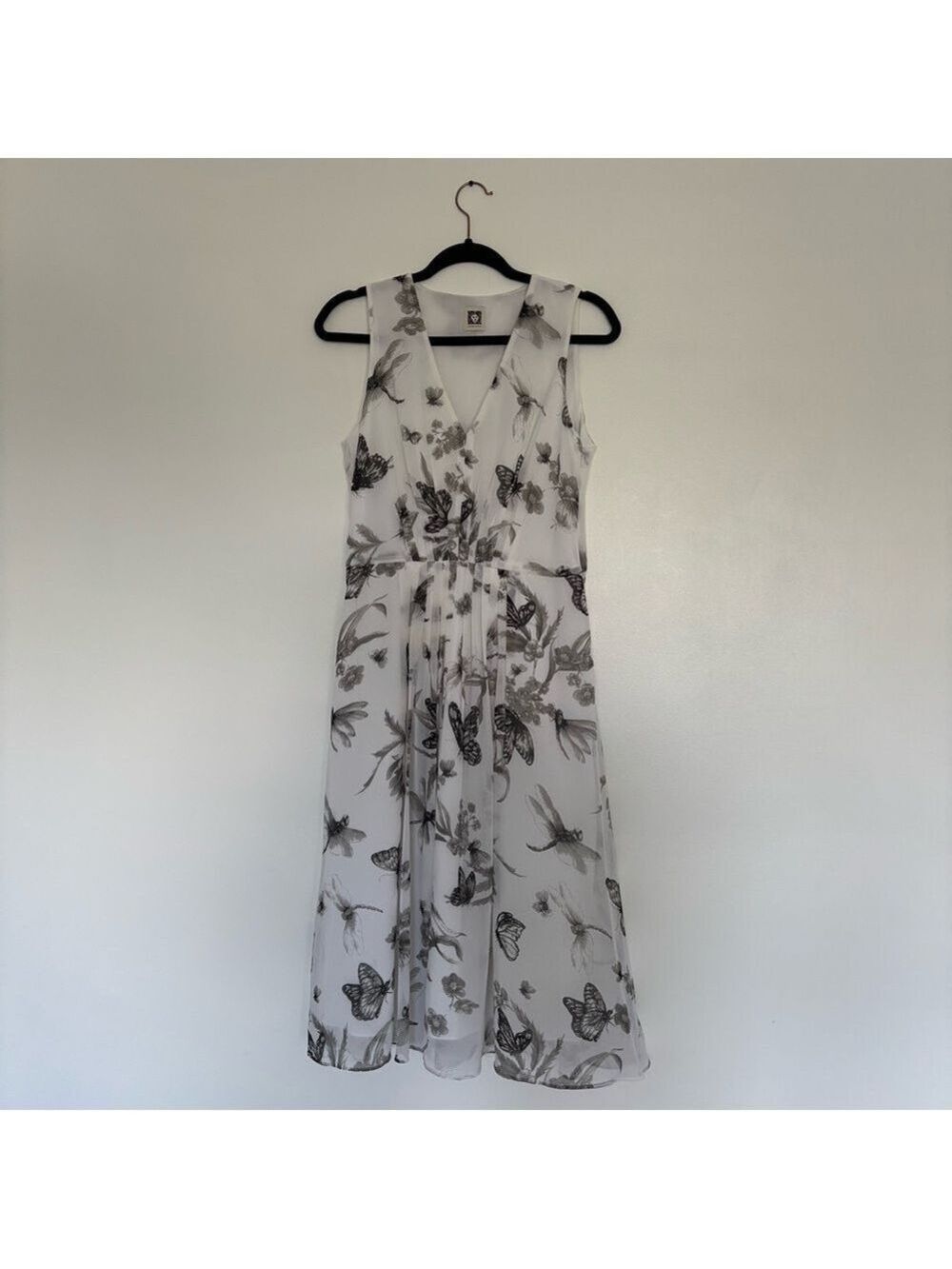 Anne Klein Butterfly Fit & Flare Dress - Picture 1 of 4